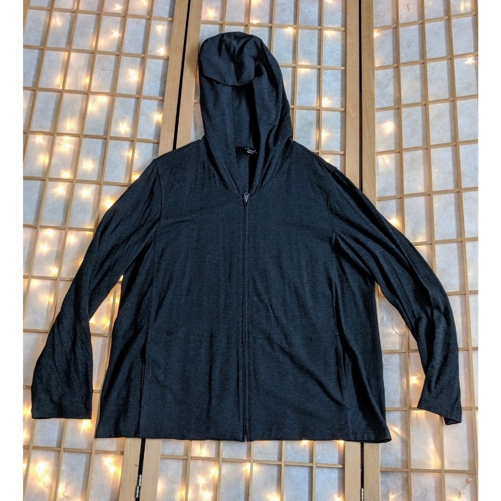 Eileen Fisher Sz 1X zip-up hoodie sweatshirt